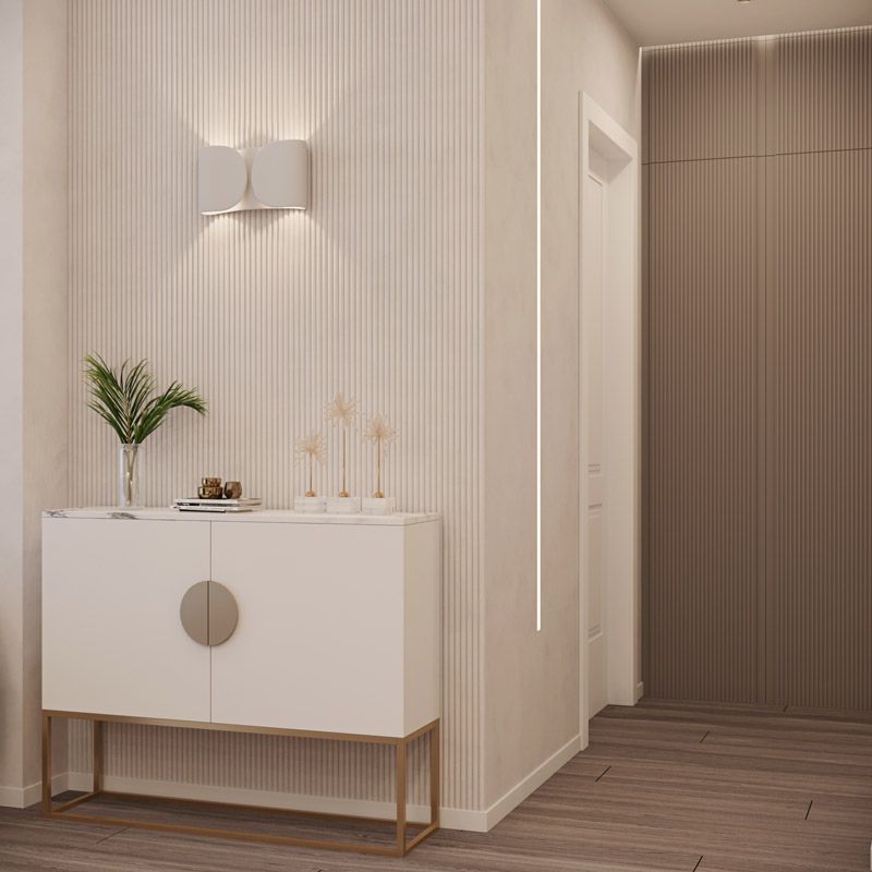 Дизайн интерьера гостиной в Neva Towers Москва-Сити