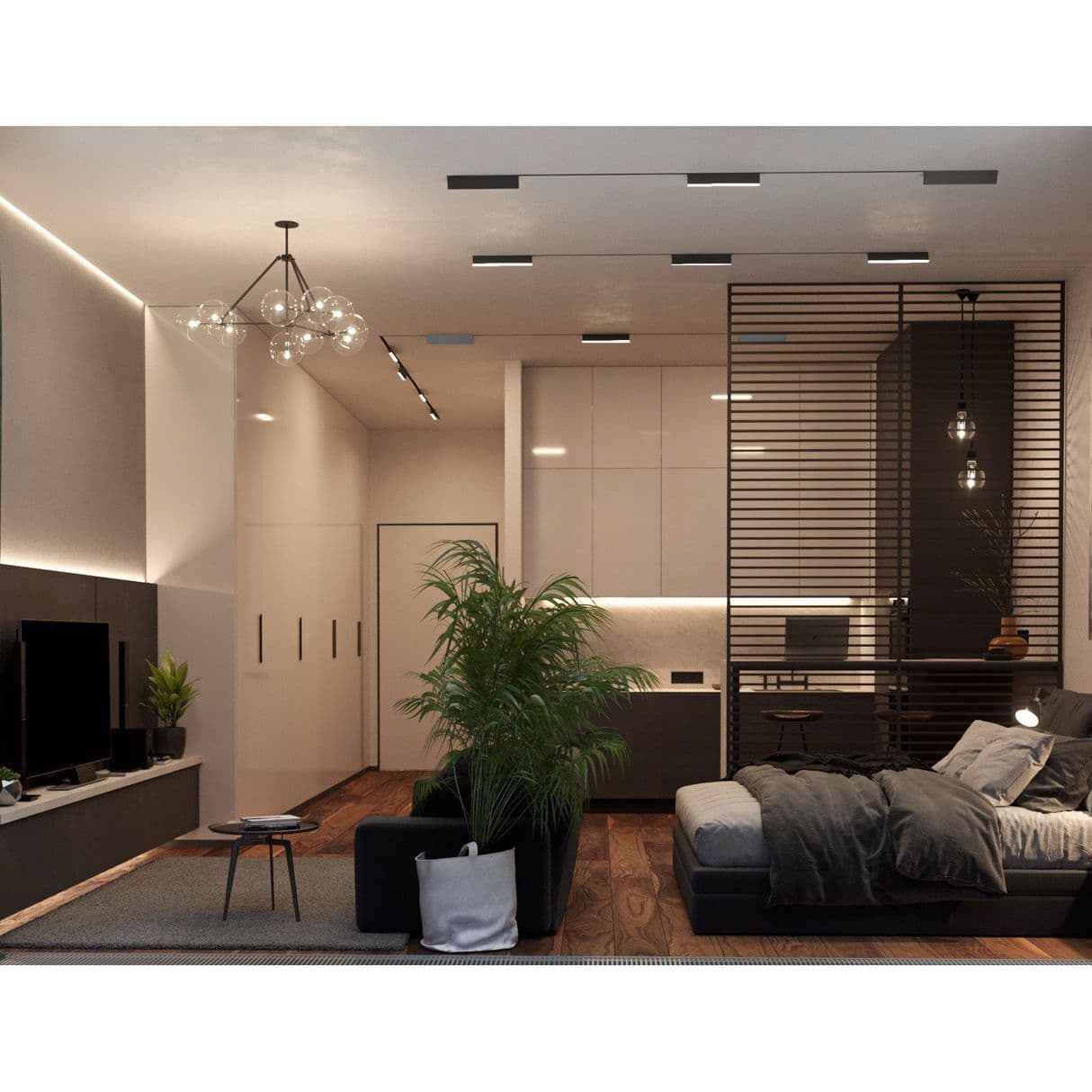 Дизайн интерьера студии в Neva Towers Москва-Сити