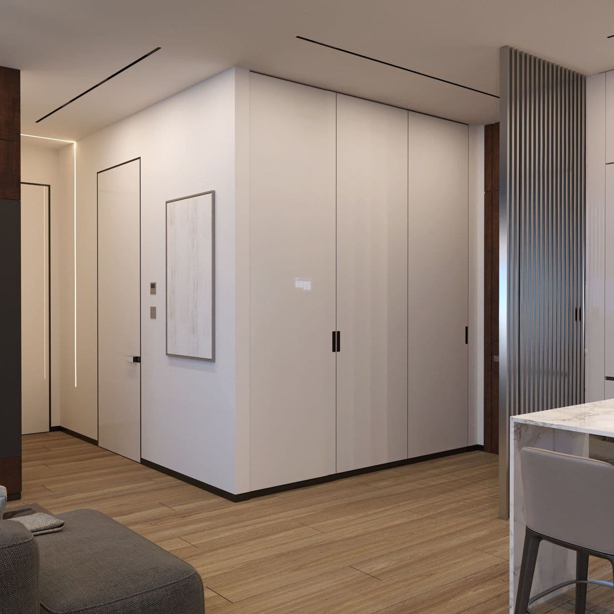 Дизайн интерьера студии в Neva Towers Москва-Сити