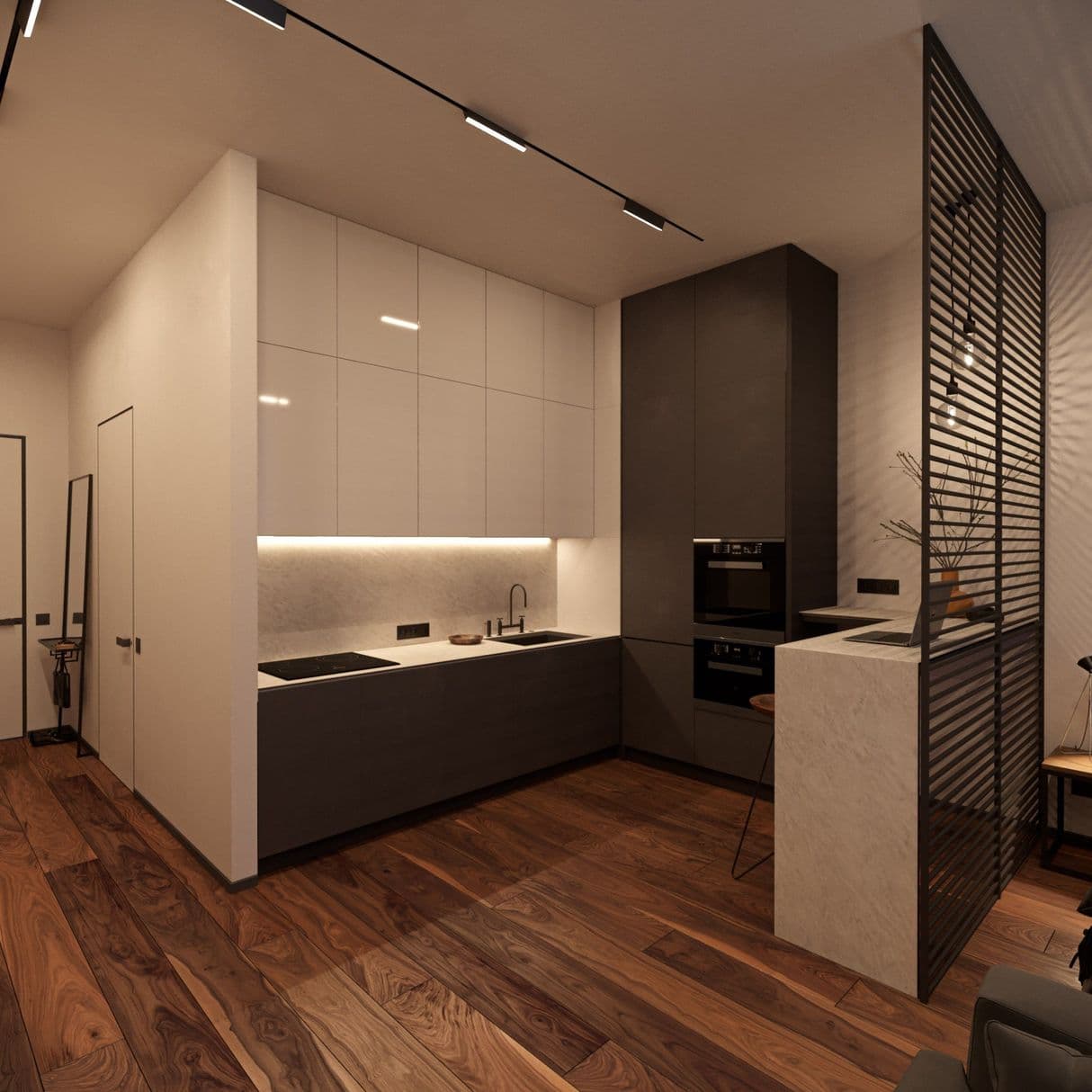 Дизайн интерьера кухни в Neva Towers Москва-Сити