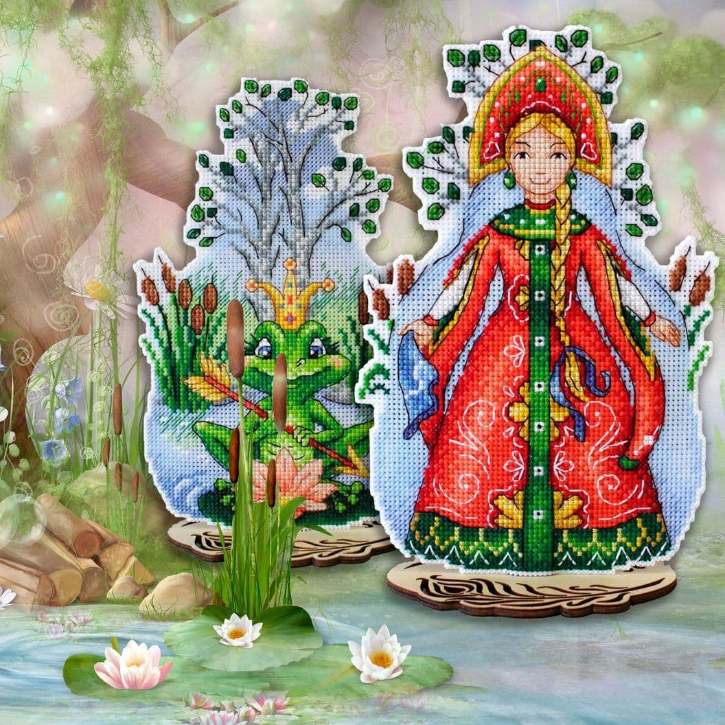 вышивка крестом на заказ игрушка Царевна-лягушка герои сказок