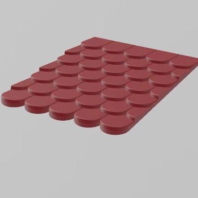 3d модель блока черепицы для крыши 1/12