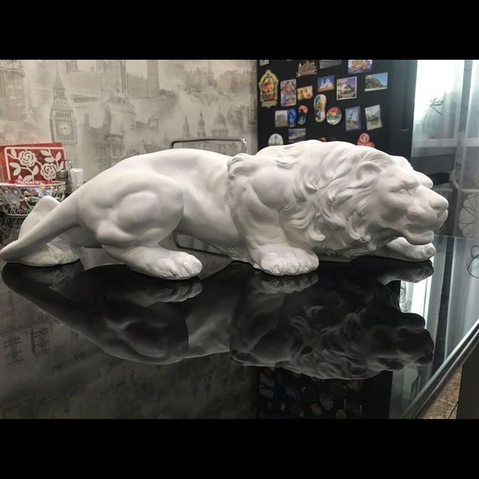 Лев отлитый по нашей силиконовой форме