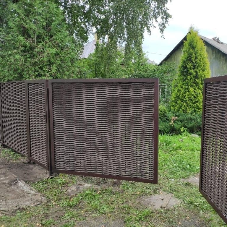 Купить Забор из полимерной лозы (одинарное плетение)