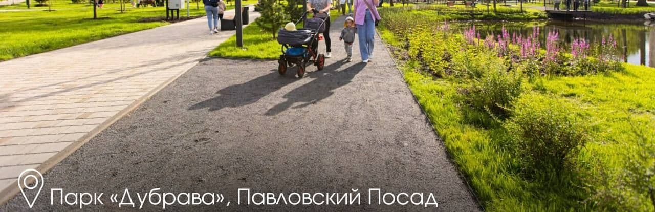 Парк Дубрава в городе Павловский Посад