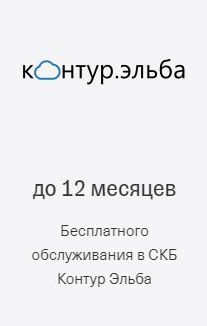 до 12 месяцев  Бесплатного обслуживания в СКБ Контур Эльба