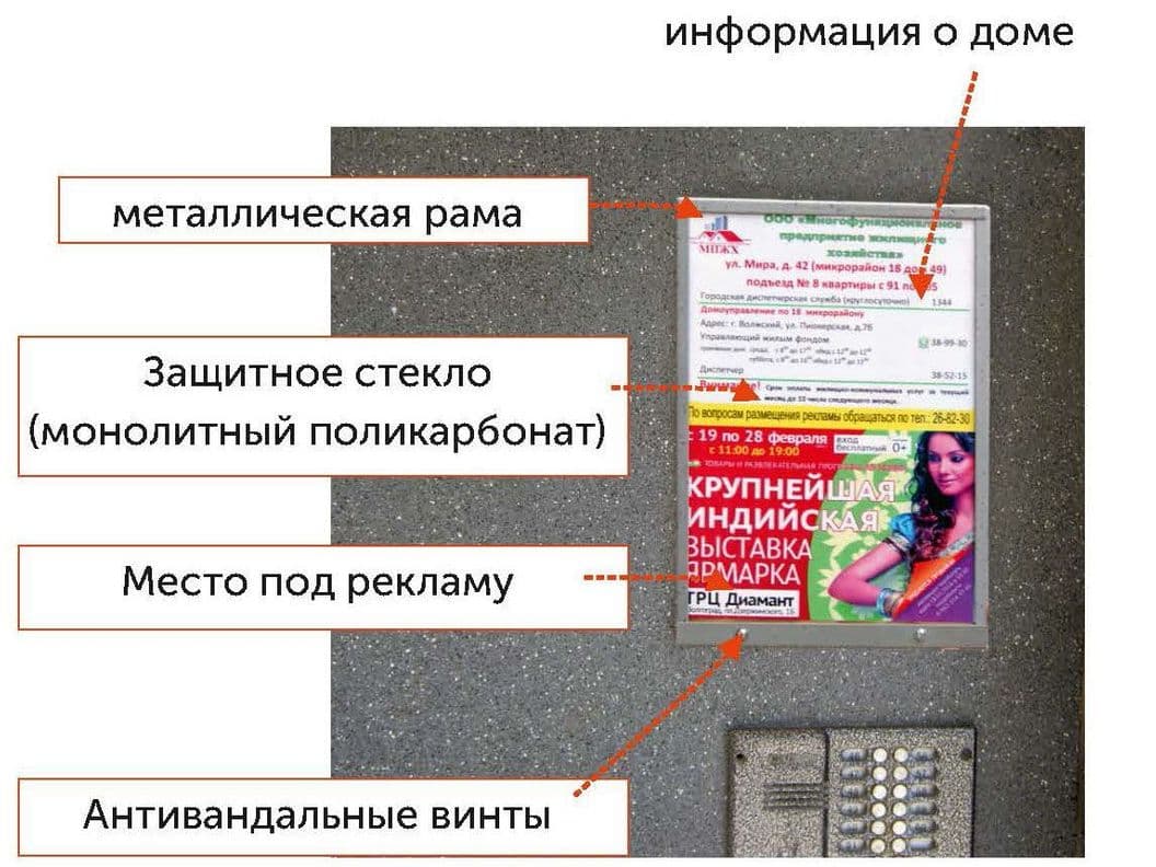 Табличка на двери подъезда