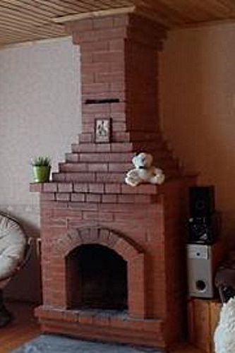 Кирпичный камин в частном доме в Дмитрове