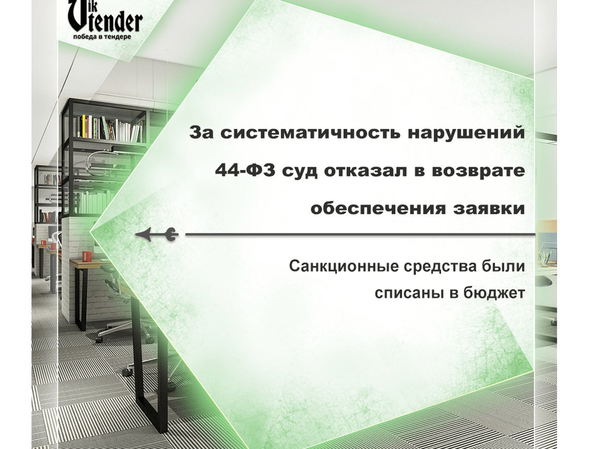 За систематичность нарушений 44-ФЗ суд отказал участнику в возврате обеспечения заявки
