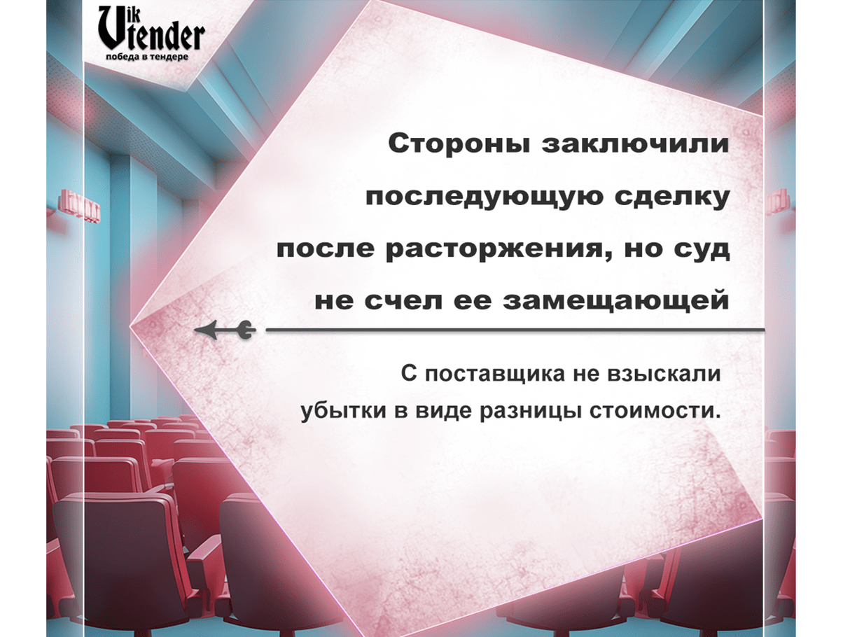 Стороны заключили последующую сделку после расторжения, но суд не счел ее замещающей: с поставщика не взыскали убытки в виде разницы стоимости.