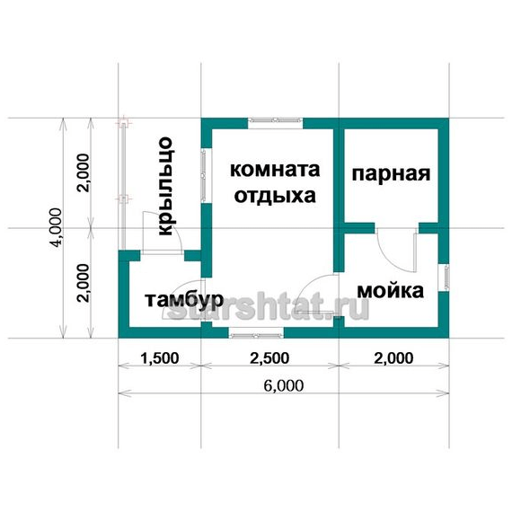 Купить Баня 11 - 4х6
