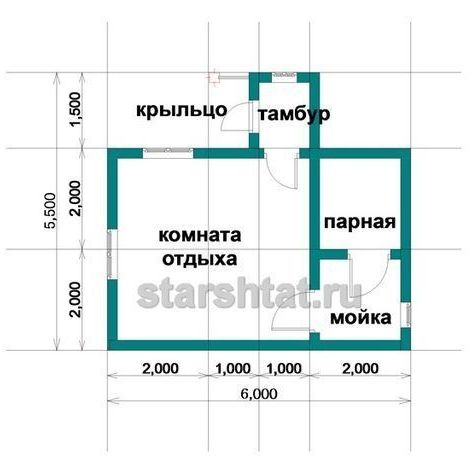 Купить Баня 13 - 4х6