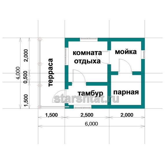 Купить Баня 10 - 4х6