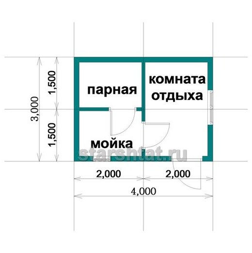 Купить Баня 1 - 3х4