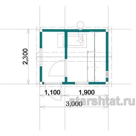 Купить Мобильная баня 1 - 2.3х3