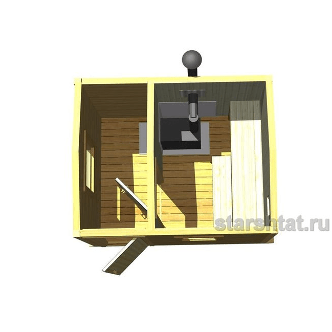 Купить Мобильная баня 1 - 2.3х3