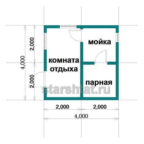 Купить Баня 4 - 4х4