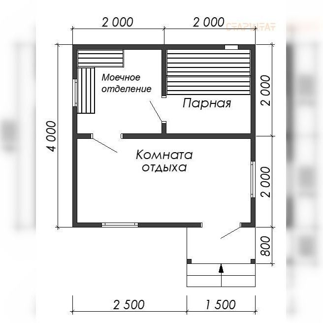 Купить Баня 28 - 4х5