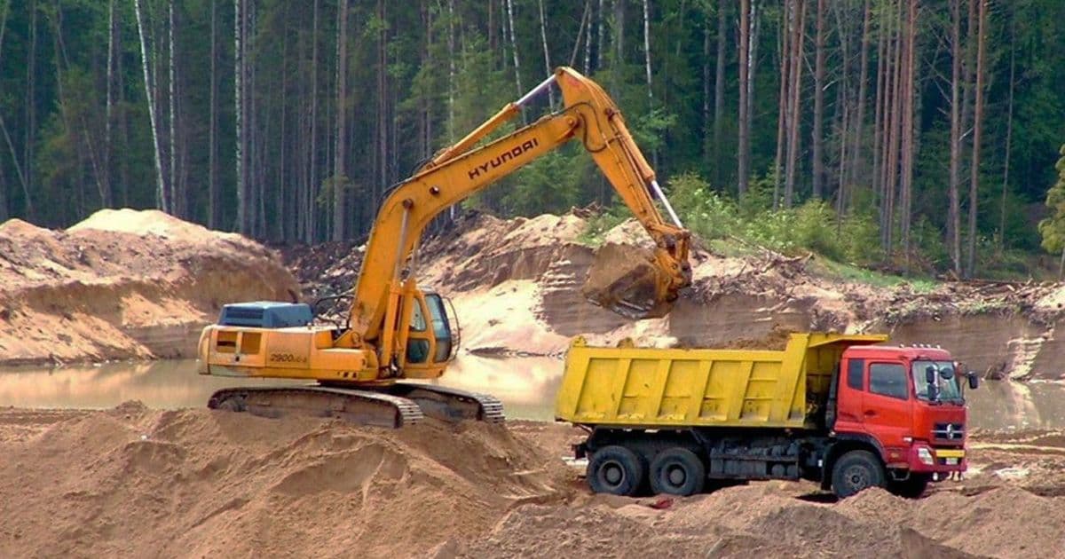 Песчано-гравийный карьер Ветренка добыча песка и ПГС