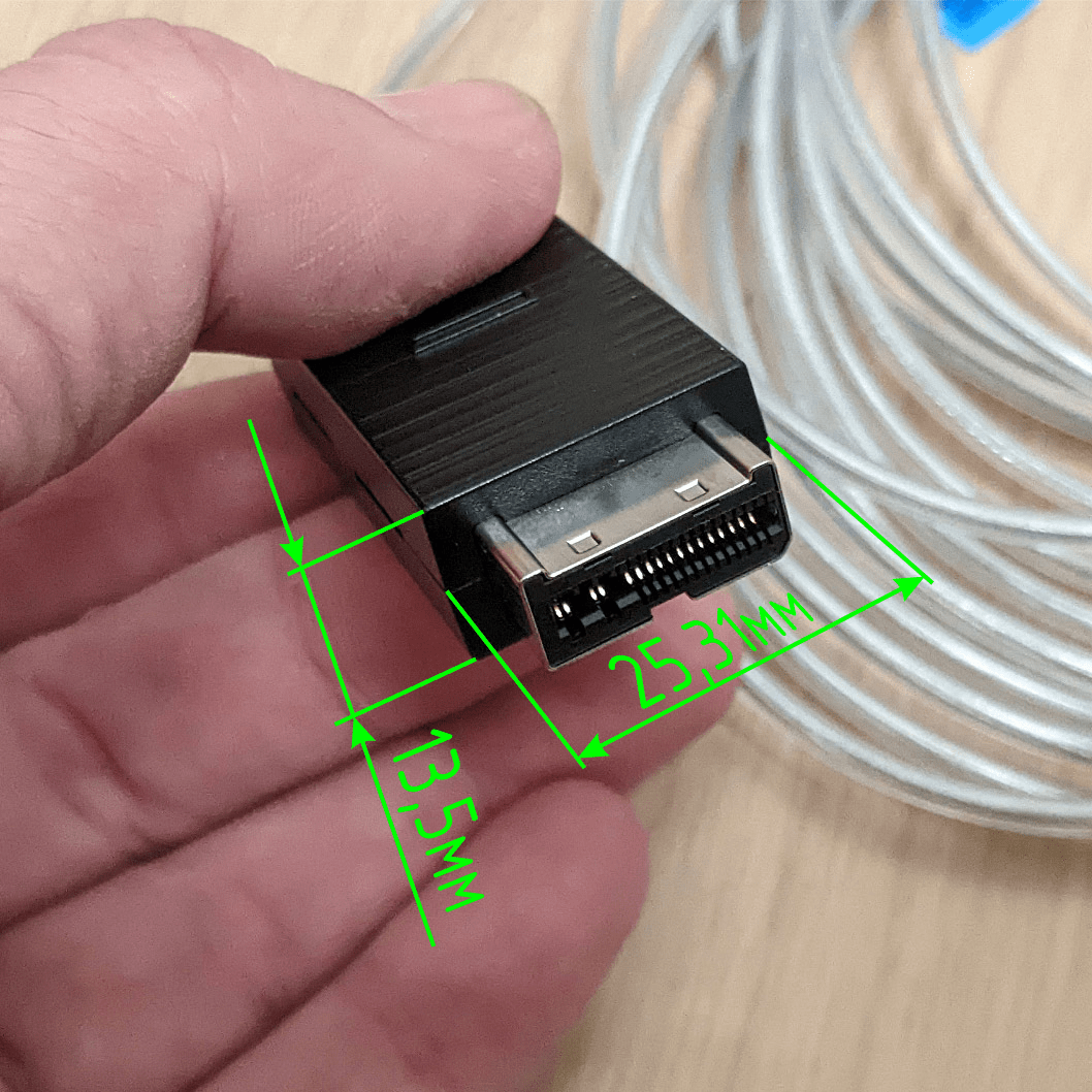 Размер разъёма кабеля One Invisible Connection