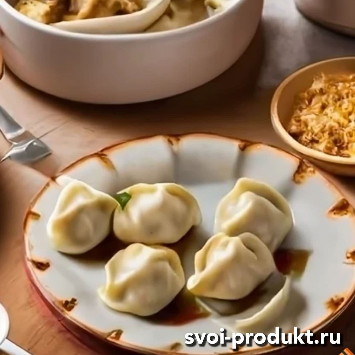 Домашние пельмени, ручной лепки