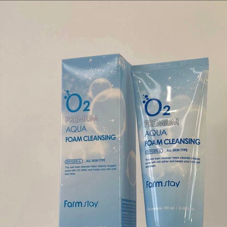 Купить Farmstay пенка очищающая с кислородом o2 premium aqua foam cleansing, 100мл