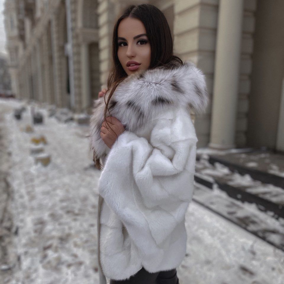 Норковая шуба с рысью магазин меха и кожи "Сударушка"