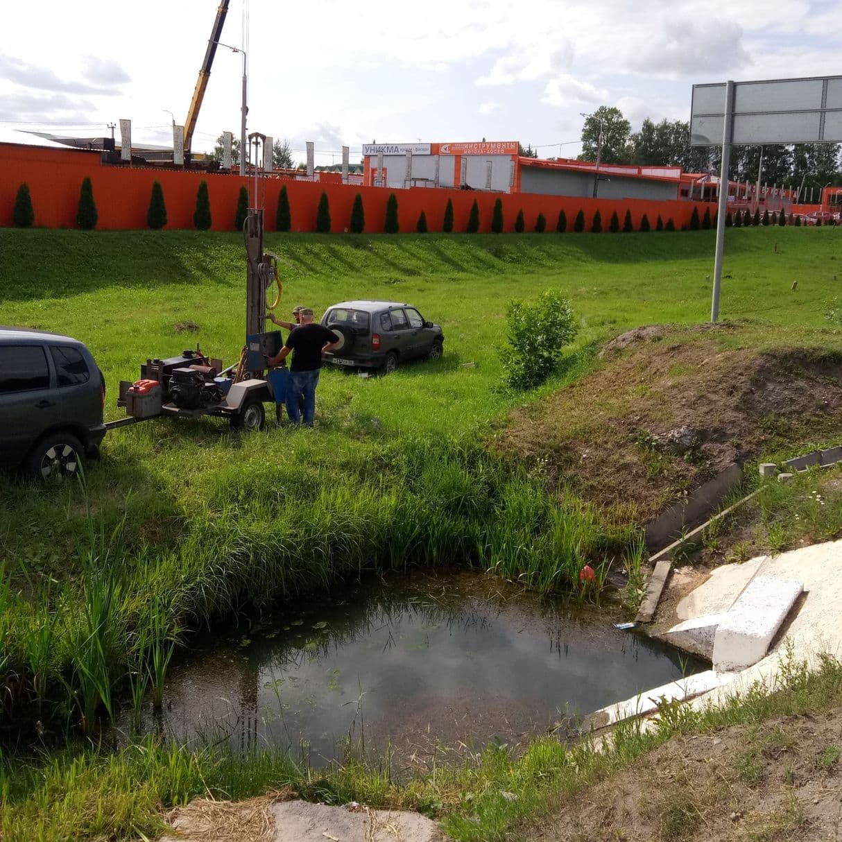 русло водопропускной трубы