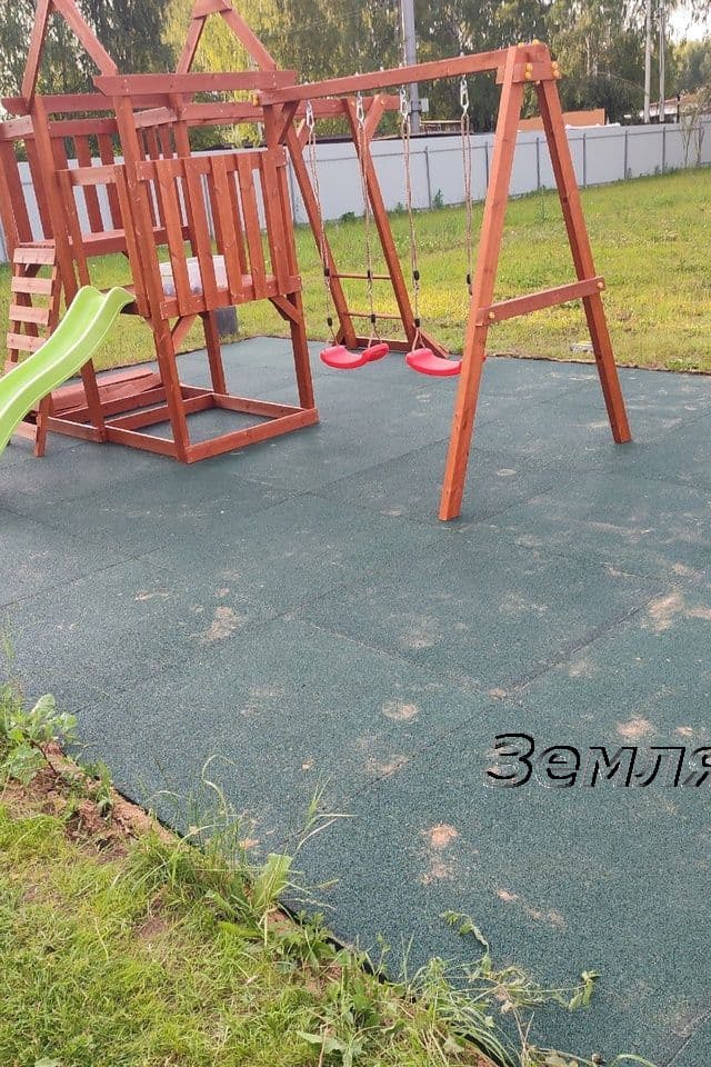 детская плащадка из резиновой плитки 