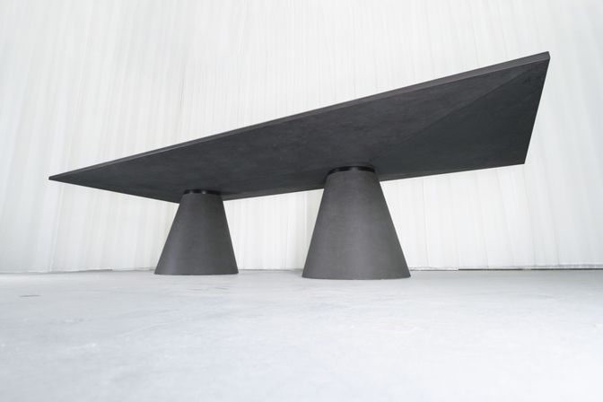 Стол Flyover_Round_T Concrete_D