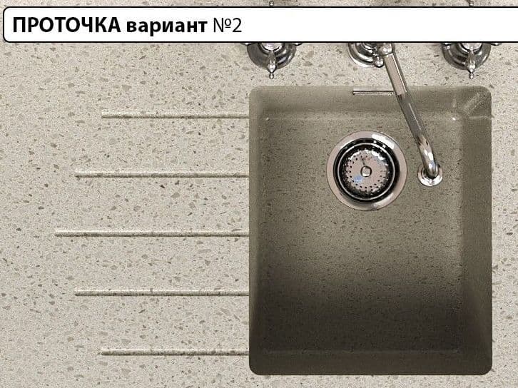 проточки для воды на столешнице из камня