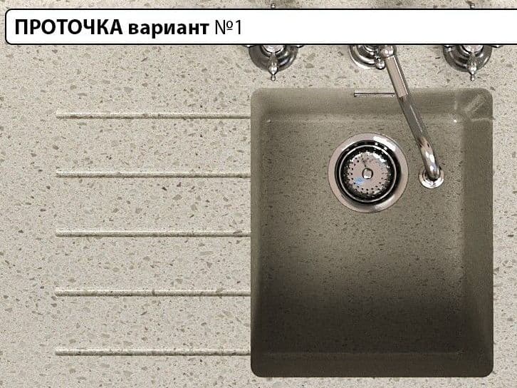 проточки для воды на столешнице из камня