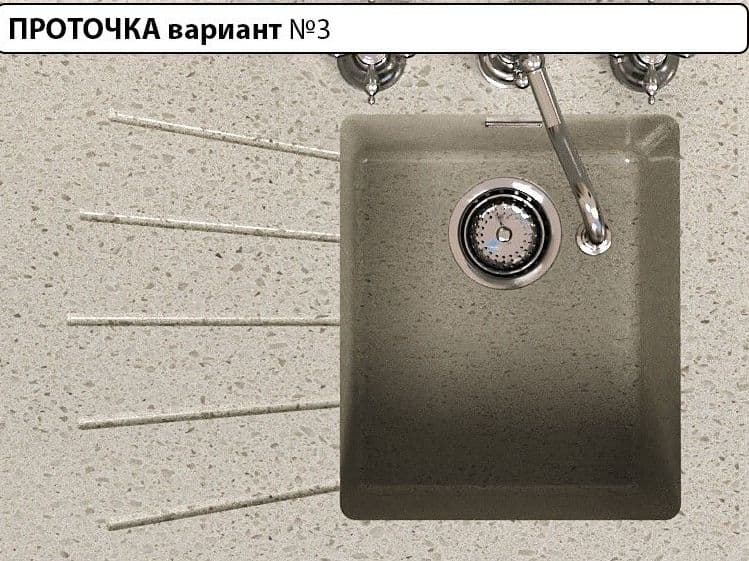 проточки для воды на столешнице из камня