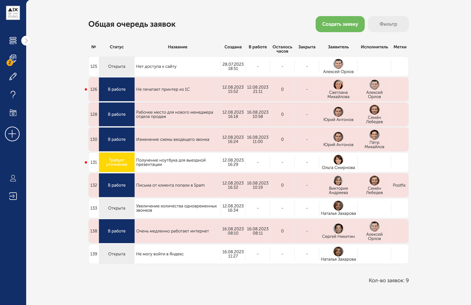 Система контроля задач "ТМ"