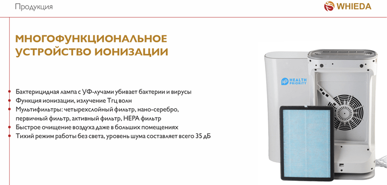 whieda ионизатор воздуха