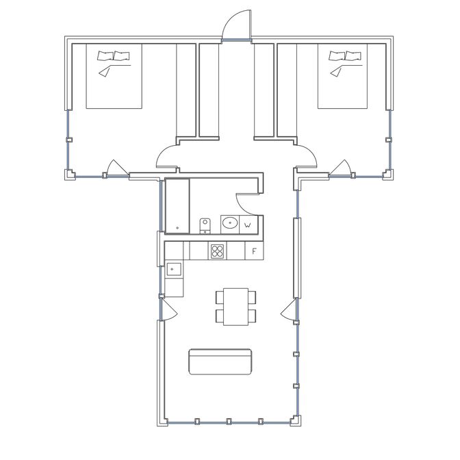 THouse 73 от ЛёАртХаус. Планировка дома 73 м2 с мебелью