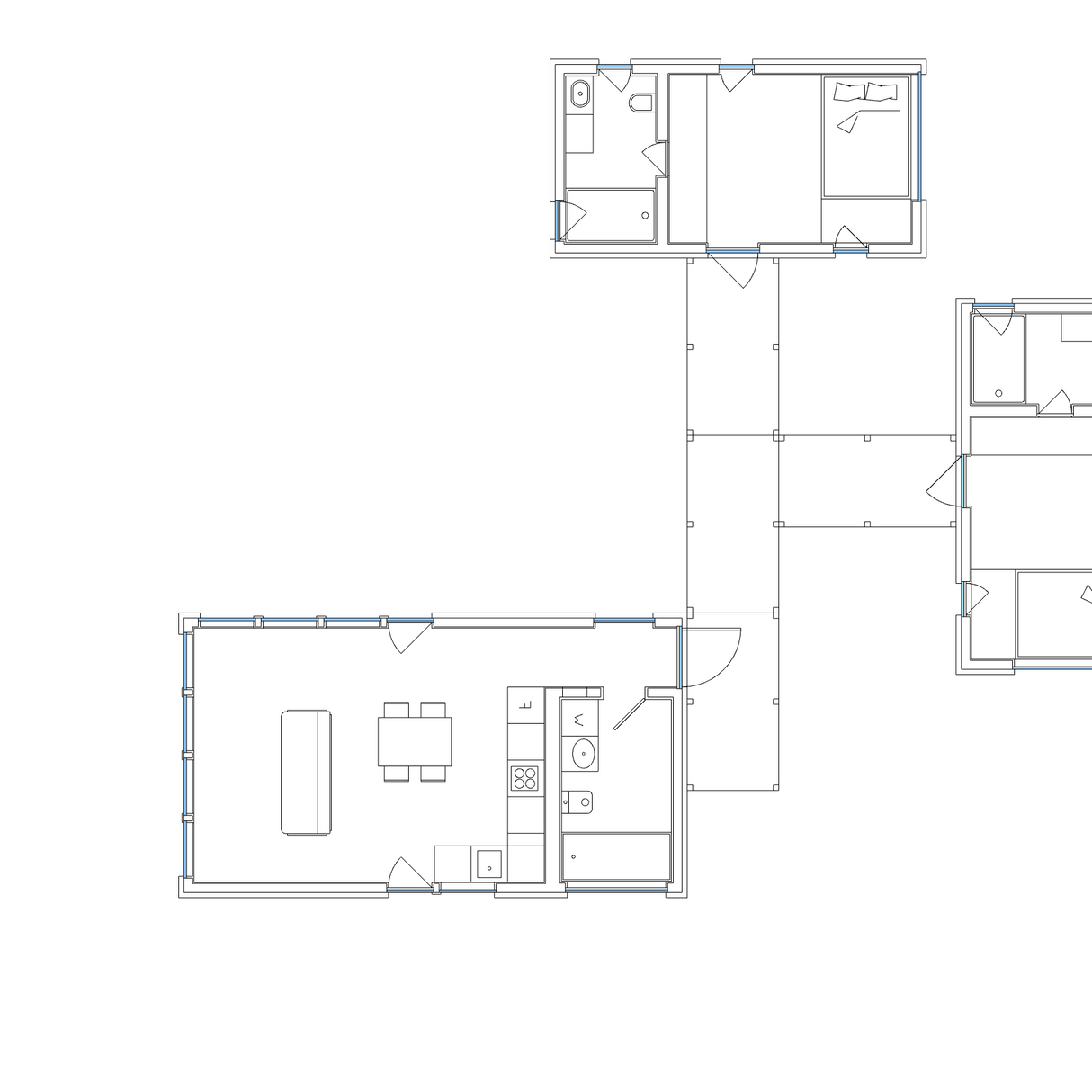 THouse 73 от ЛёАртХаус. Планировка дома 73 м2 с внешними размерами