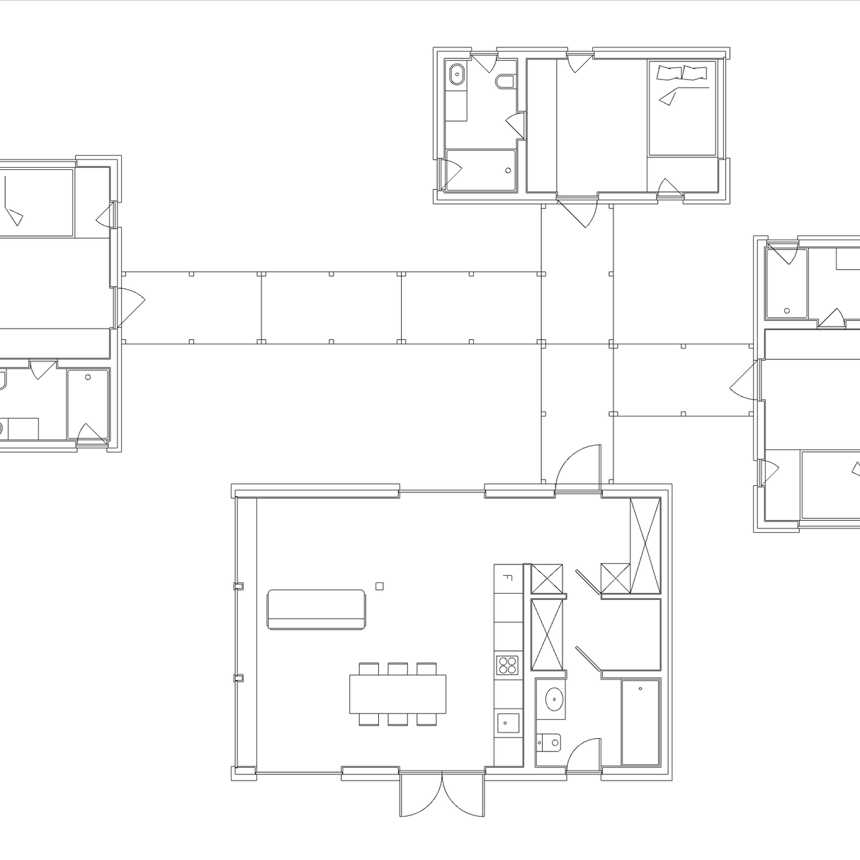 THouse 73 от ЛёАртХаус. Планировка дома 73 м2 с внутренними размерами