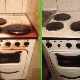 очистка плиты