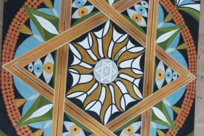 Мандала защиты благополучия галерея произведения художественная картина дарья белых подарок эксклюзив искусство мандала коллекционирование символизм 