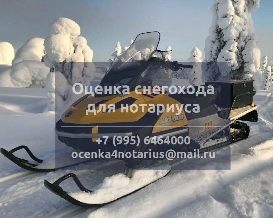 Оценка снегохода для нотариуса