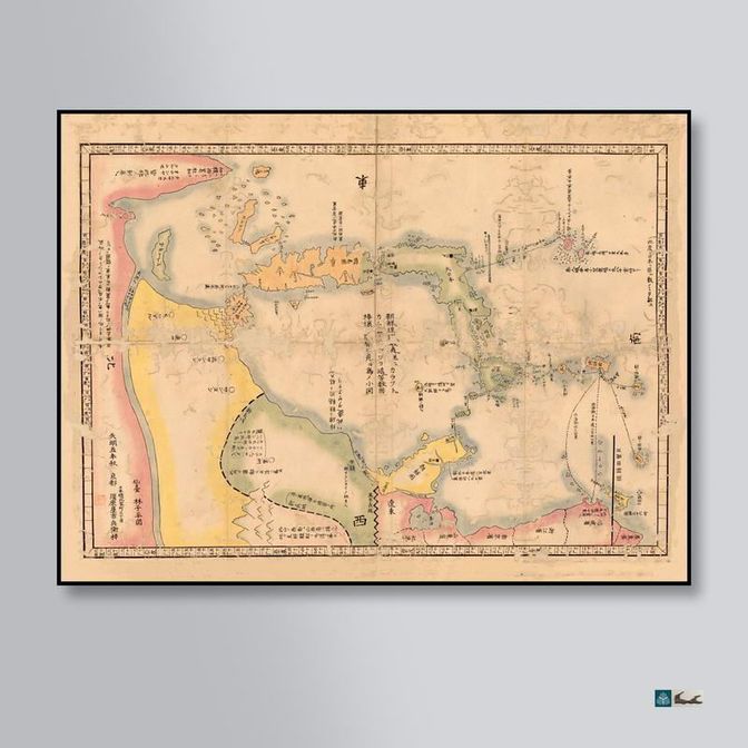 1785 карты  map Korea. Ryukyu. Ezo. Karafuto. Kamchatka.