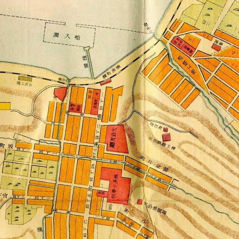 1923 Otomari map карта Корсаков