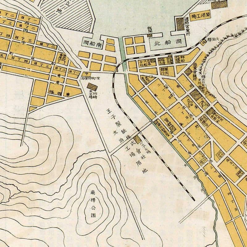 1925 Otomari map карта Корсаков