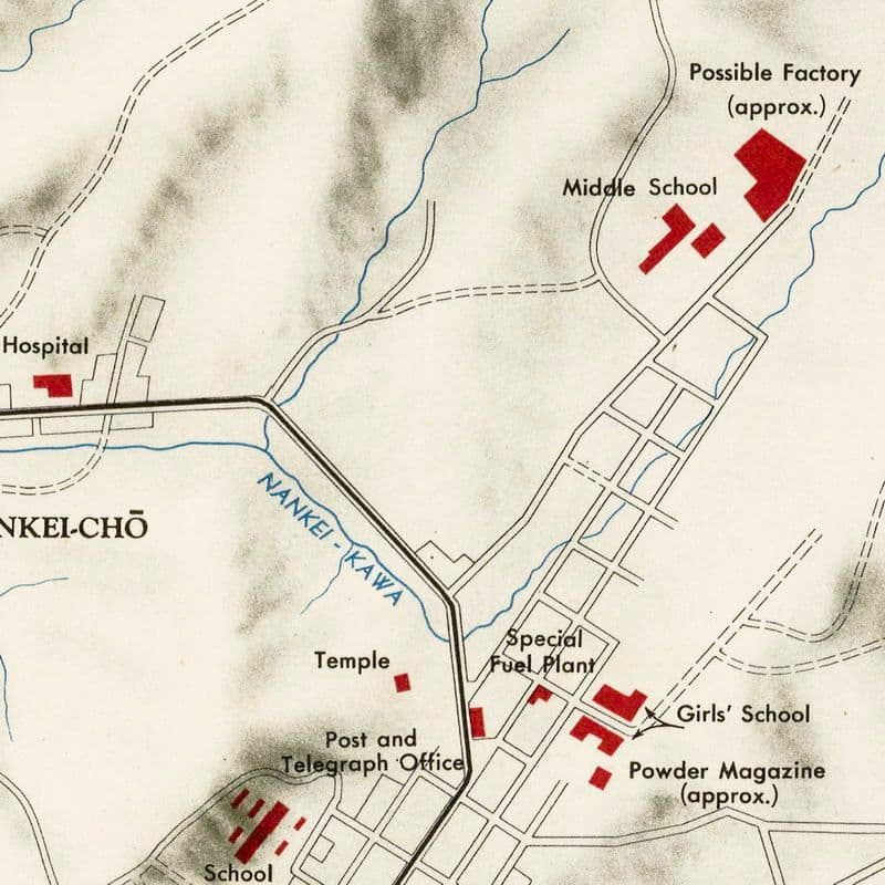 1945 Otomari map карта Корсаков