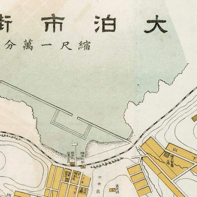 1925 Otomari map карта Корсаков