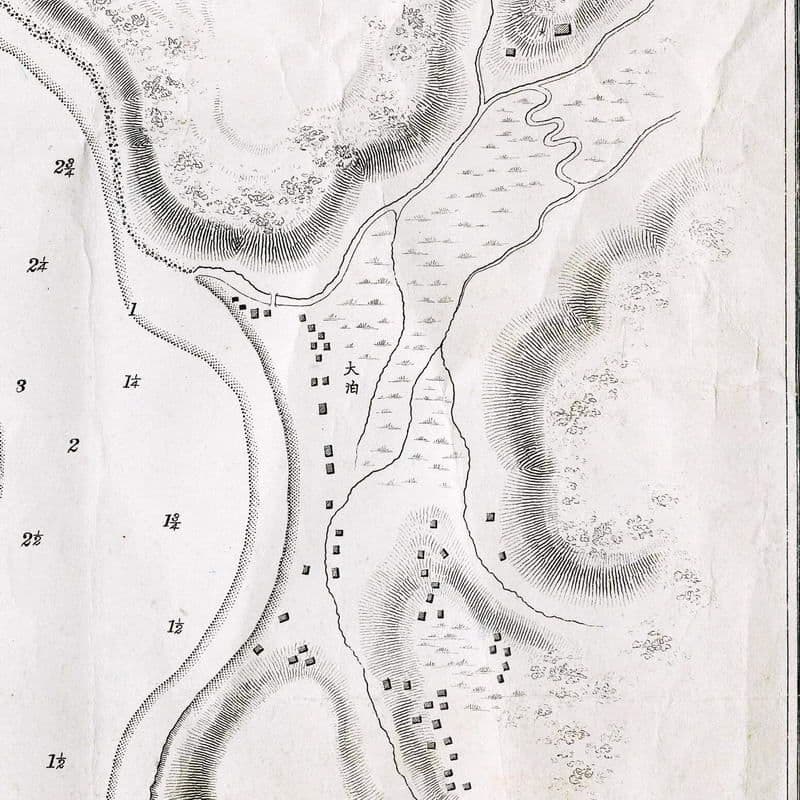 1873 Kushunkotan map Otomari Корсаков карта