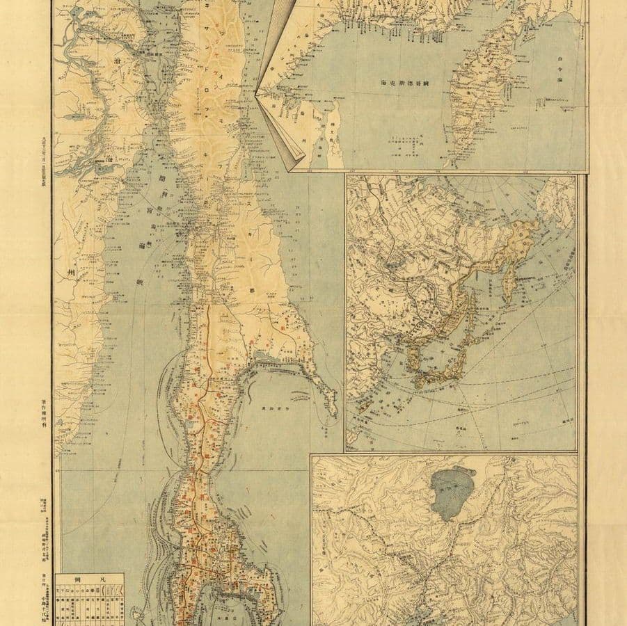 Karafuto Sakhalin map Сахалин Карафуто карта