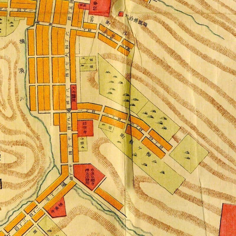 1923 Otomari map карта Корсаков