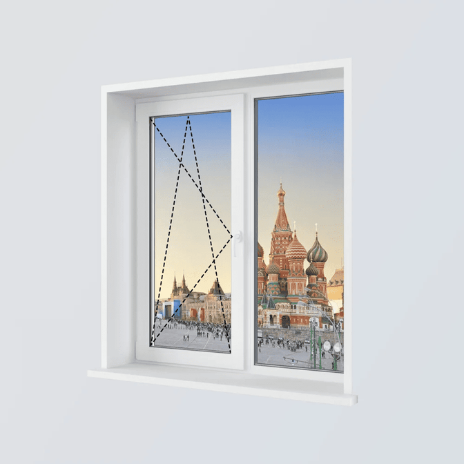 Двустворчатое окно Мелке Lite 60